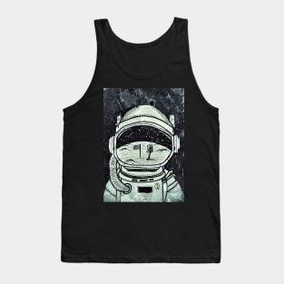 Man on the Moon Raising the Flag Tank Top